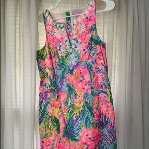 Lilly Pulitzer Gabby Shift Dress, Fan Sea Pants pattern, size 6